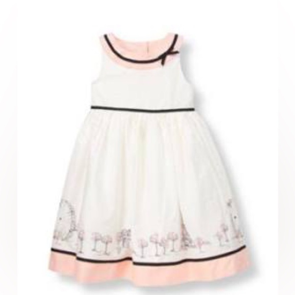 Janie and Jack White, Pink, Black Retired Parisian Park Dress